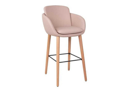 Barkruk, Beige kunstleren ontwerp barkrukken, krukken, hocker.